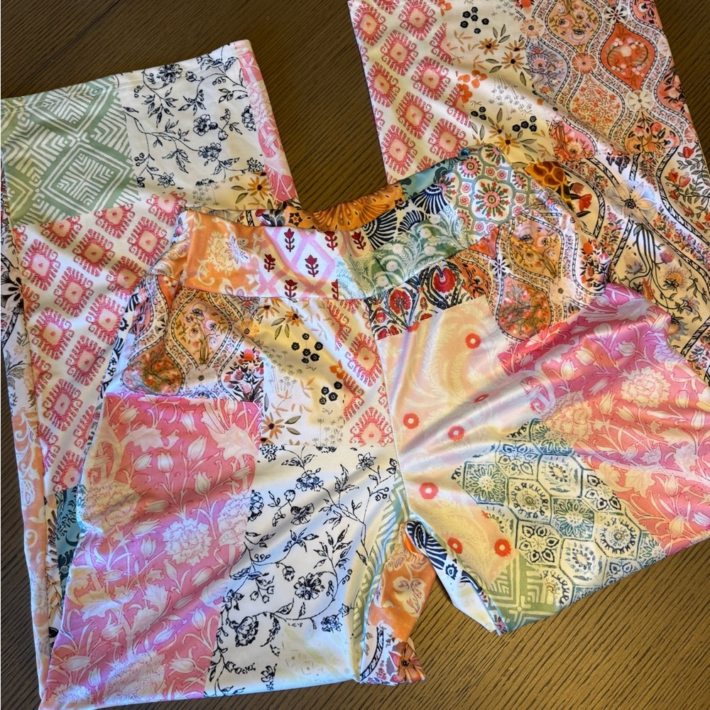 Colorful Patchwork Patterned Pants - Picture 3 of 9